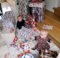 Surrounded by presents